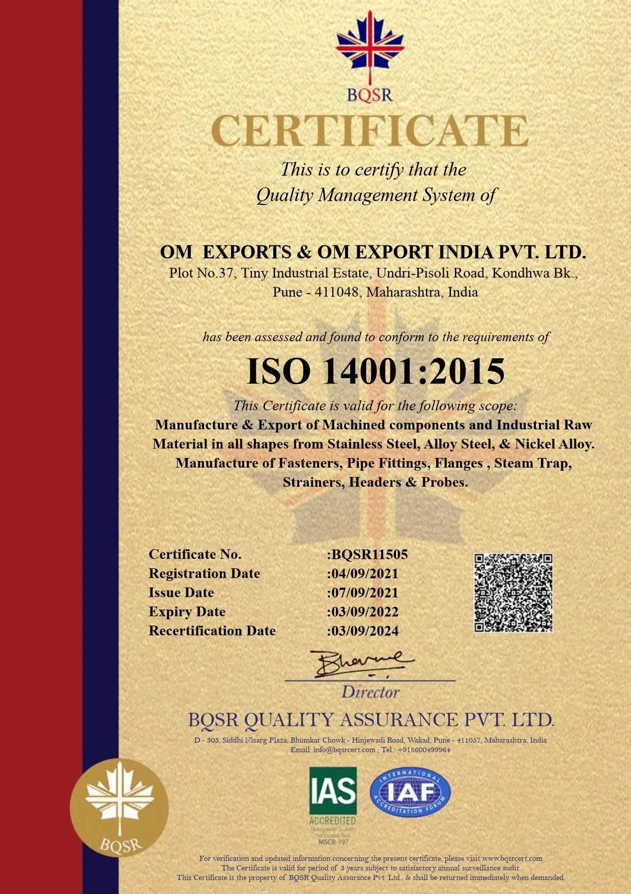ISO 14001 Certification